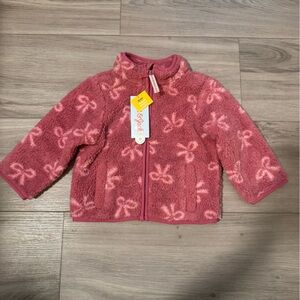 Cat & Jack Pink Fleece Jacket with bows